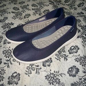 Crocs Reviva Comfort Slip On Fabric Flats, Women's Size 8W